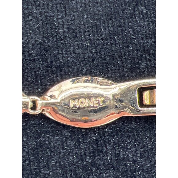 Monet Gold-Tone Oval Link Bracelet 8 Inch Elegant Design Womens Jewelry - Picture 4 of 6